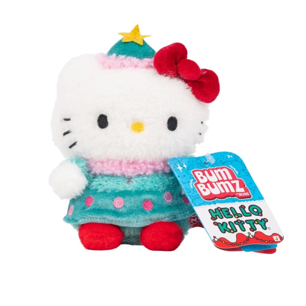 NWT 4.5" Sanrio Hello Kitty Christmas Tree Hello Kitty Holiday Bumbumz by Russ